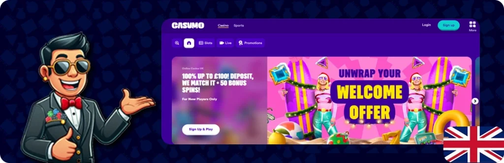 Casumo — 100% Up To £100 Deposit + 50 Bonus Spins