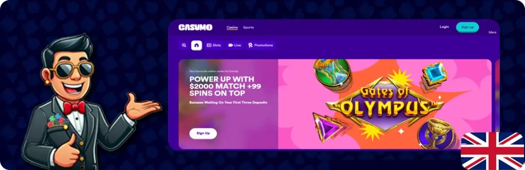 Casumo — Power Up With $2000 Match + 99 Spins On Top
