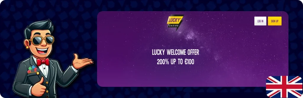 Lucky Casino — Welcome Offer 200% Up To €100