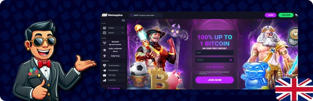 Metaspins Casino — 100% Up To 1 Bitcoin On Your First Deposit