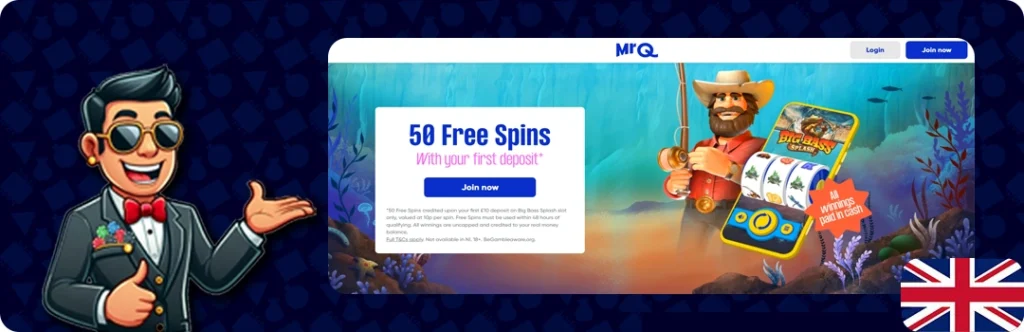 MrQ Casino — 50 Free Spins with your first deposit