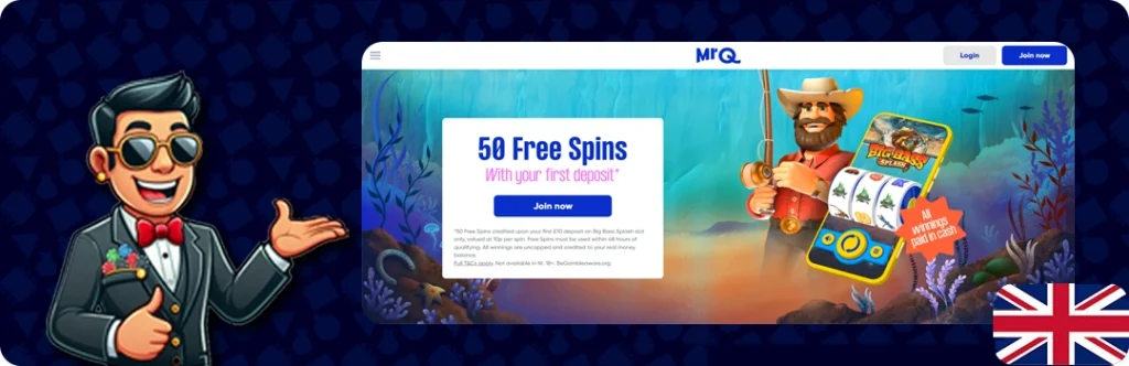 MrQ Casino — 50 Free Spins with your first deposit