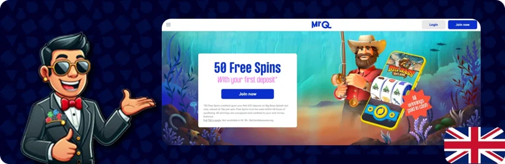 MrQ — 50 Free Spins With Your First Deposit