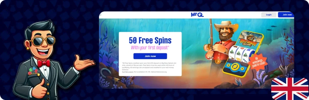 MrQ — 50 Free Spins With Your First Deposit