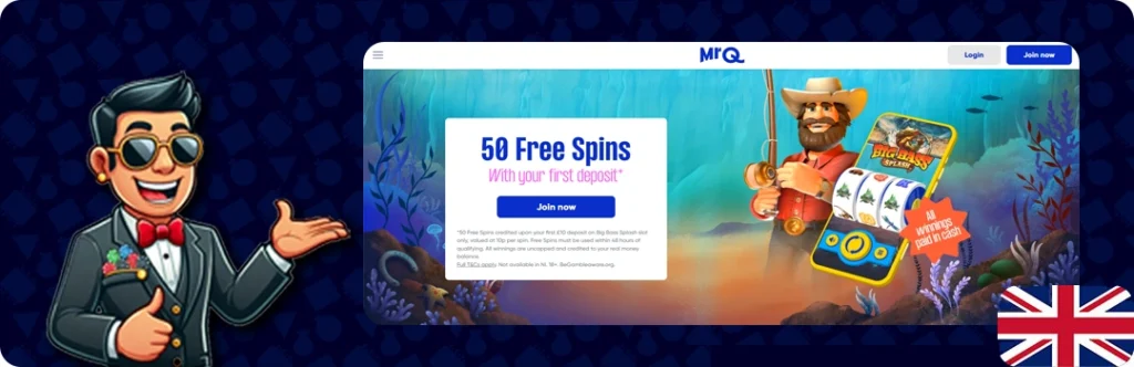 MrQ — 50 Free Spins with your first deposit