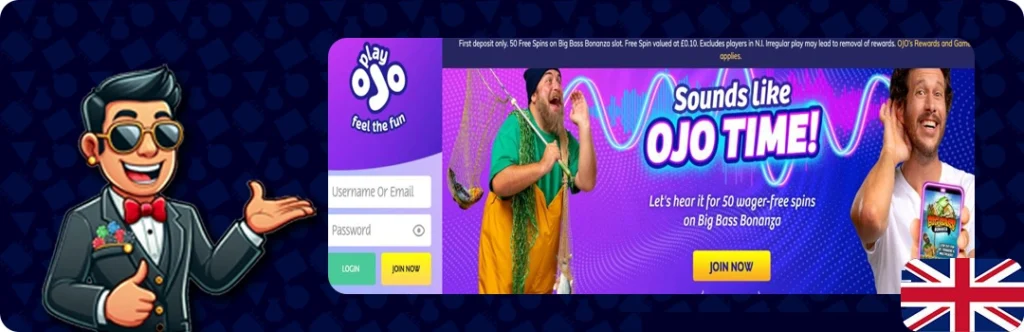 PlayOJO Casino — 50 wager-free spins