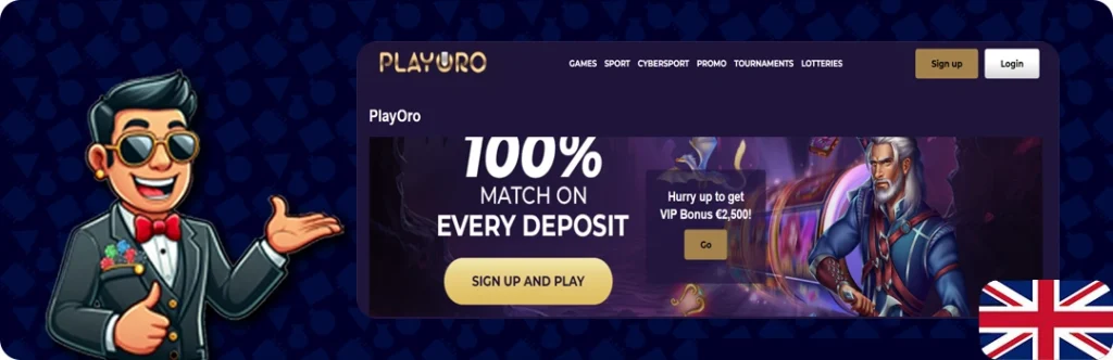 PlayOro Casino — 100% Match On Every Deposit