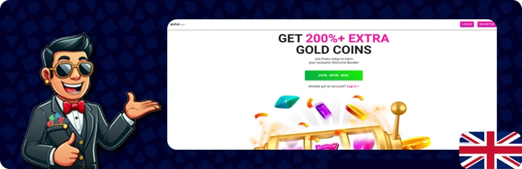 Pulsz — Get 200% + Extra Gold Coins