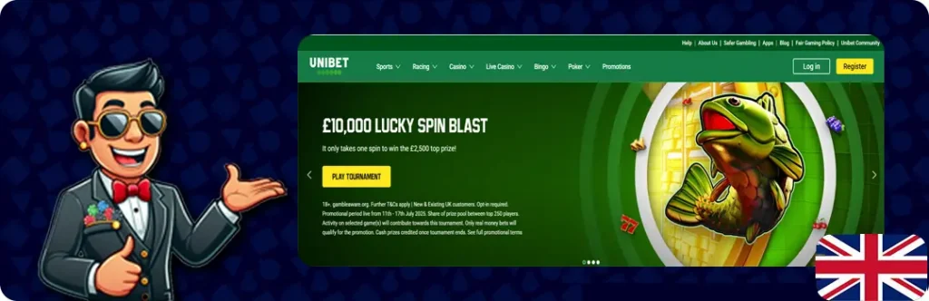 Unibet — £10,000 Lucky Spin Blast To Win £2,500 Top Prize