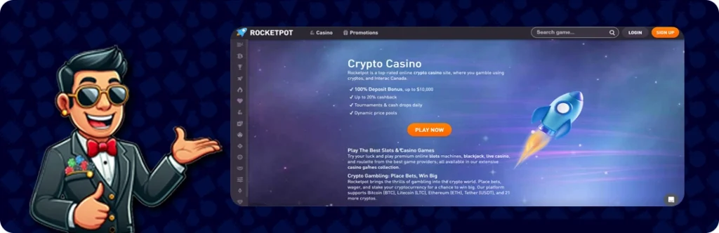 Rocketpot — 100% up to 1 BTC