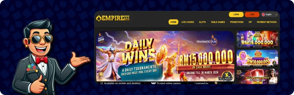 Empire777 — Tailored VIP high roller packages via concierge