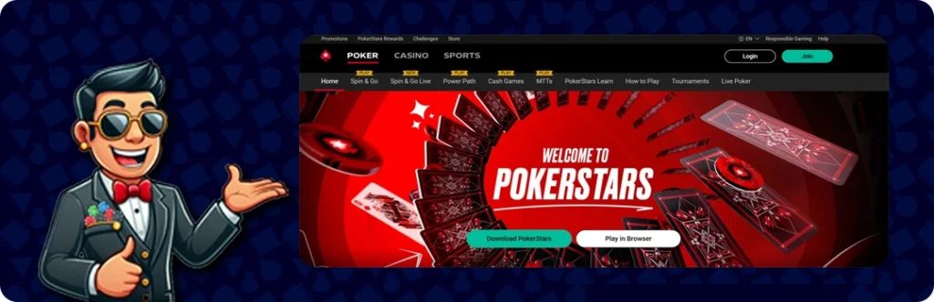 PokerStars — Up to $600 bonus or Spin & Go tickets