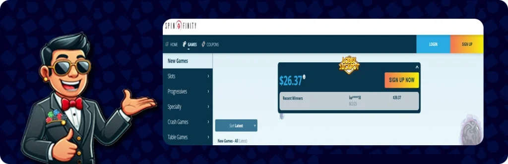 Spinfinity — 250 Free Spins + No Wagering On Bonus