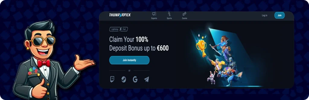 Thunderpick — 100% deposit bonus up to €600