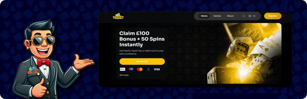Titans Casino — Claim £100 Bonus + 50 Spins Instantly