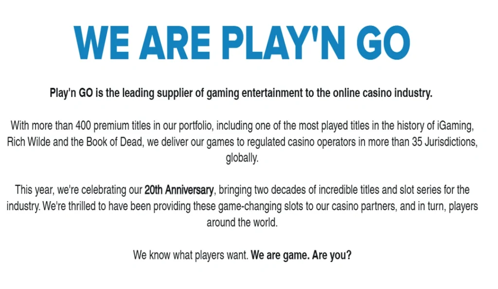 Who Is Play’n GO